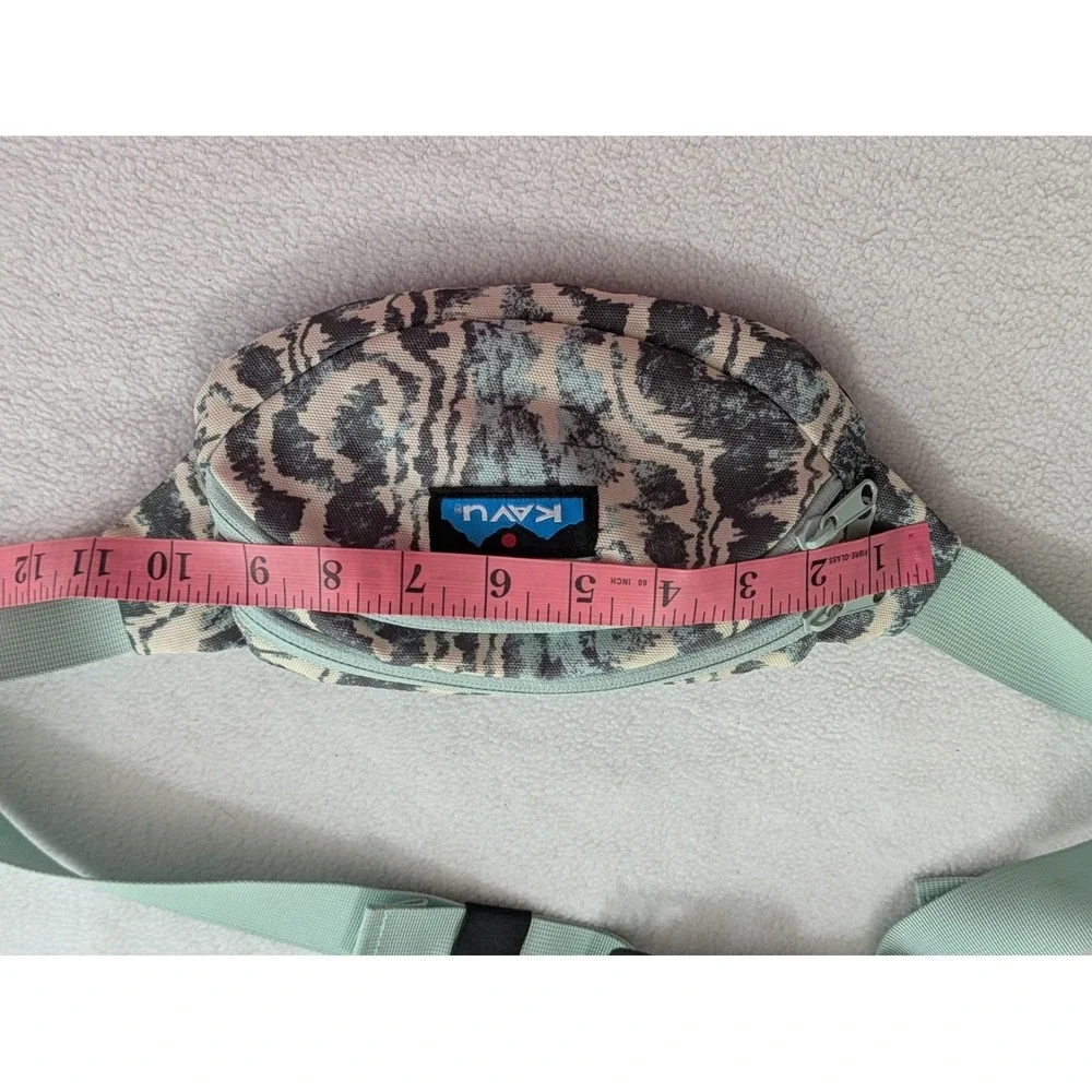 KAVU Canvas Spectator Belt Bag Hip Fanny Pack Camo Teal Green Blue Brown